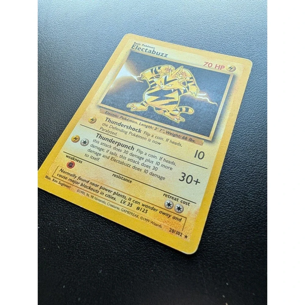 Electabuzz 020/102 Base Set Regular pokemon card vintage 90s